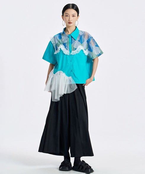 Wave Frill Blouse