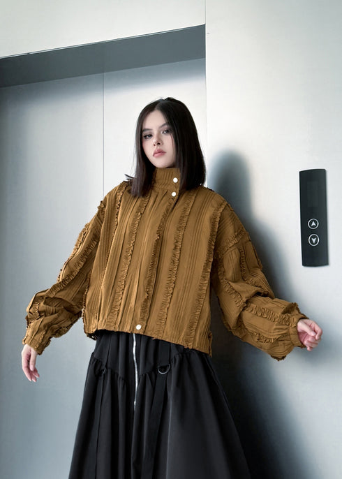 Vertical Frill Stand Jacket