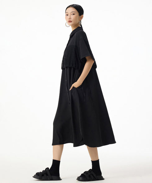 Mesh Layer Flow Dress