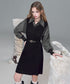 Check Layer Knit Dress