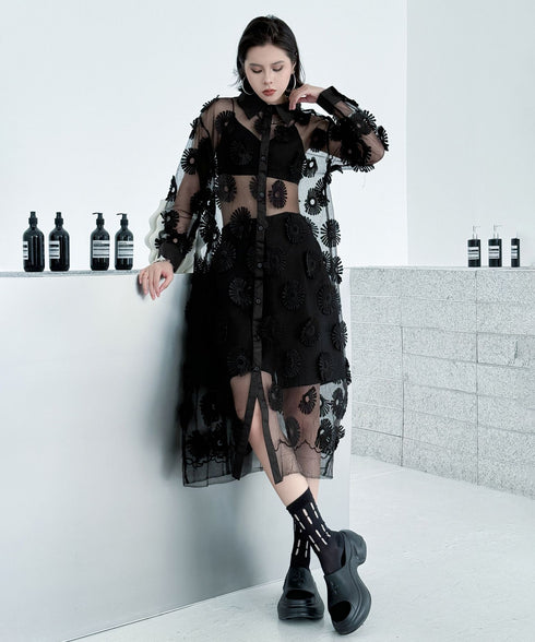 Floral Sheer Dress