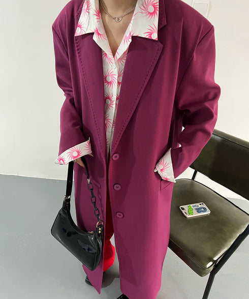 Magenta Long Coat
