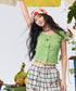 Mellow Rib Button Top