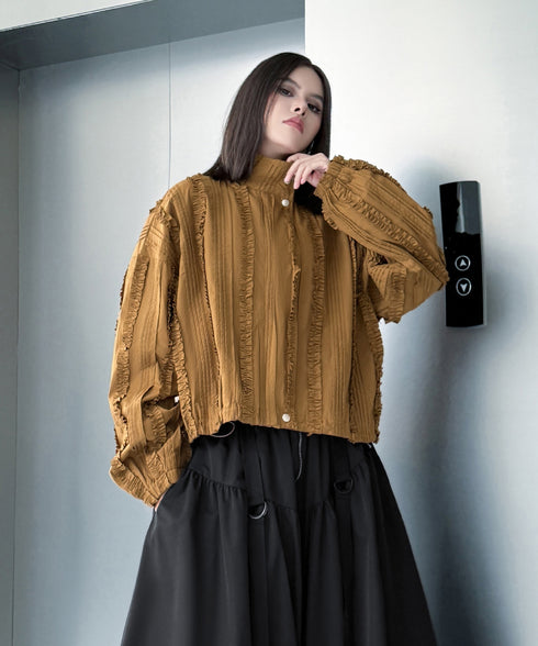Vertical Frill Stand Jacket