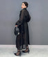 Sheer Belted Long Cardigan