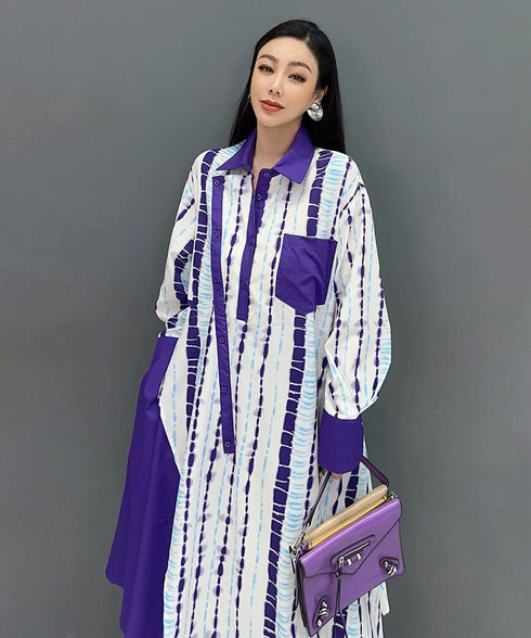 Colorful Graphic Polo Top