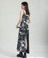 Graphic Slit Camisole Dress