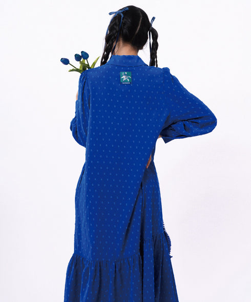 Ribbon Applique Shirt Dress