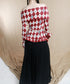 Argyle Off-Shoulder Fit Top