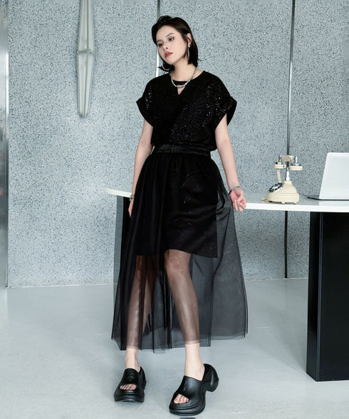 Sequin Dress & Tulle Skirt Co-ord