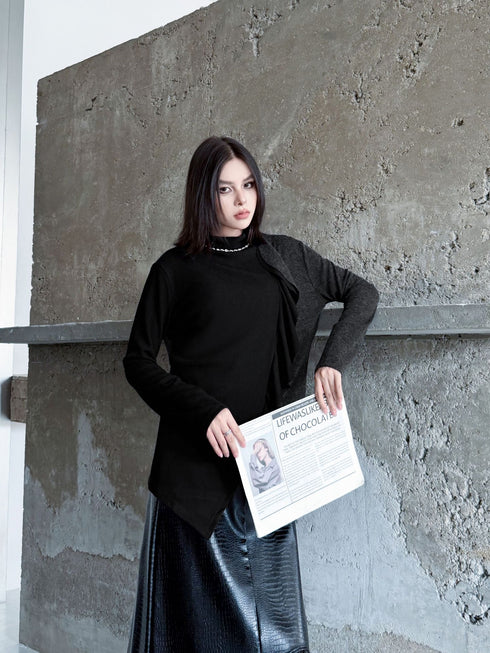 Frill Panel Contrast Top