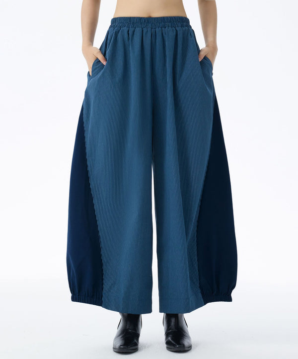 Pleated Contrast Volume Pants