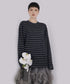 Ribbon Cuff Stripe Top