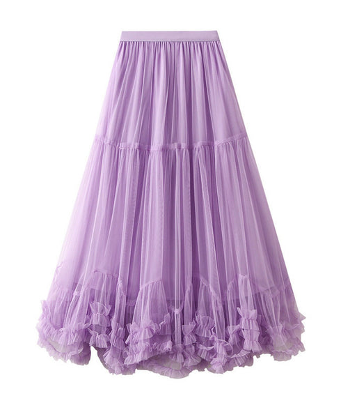 Volume Tiered Tulle Maxi Skirt