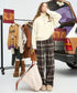 Mocha Line Check Pants