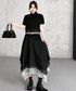Layer Veil Blouse & Skirt Co-ord