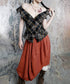 Plaid Edge Frill Blouse