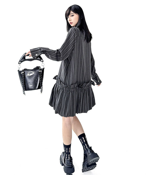Stripe Tier Shirt Dress