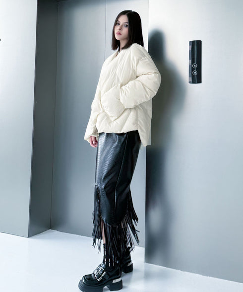 Quilted Wrap Down Jacket