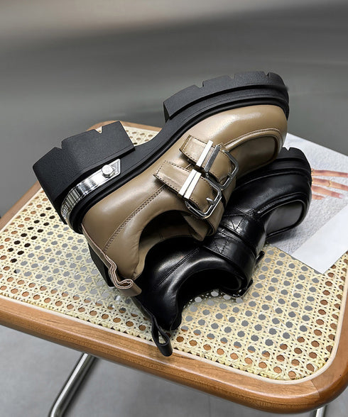 Dual Buckle Platform Loafer