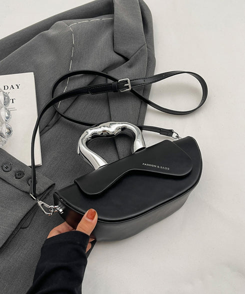 Metal Curve Handle Shell Bag