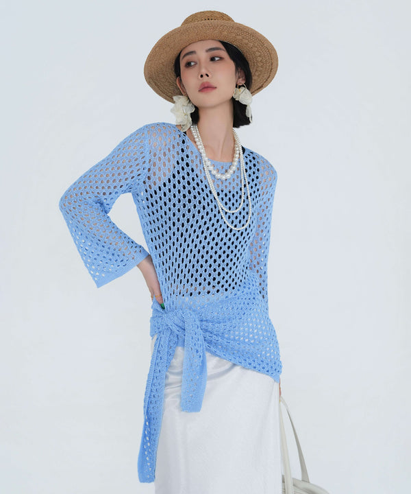 Mesh Layer Wrap Top & Shawl