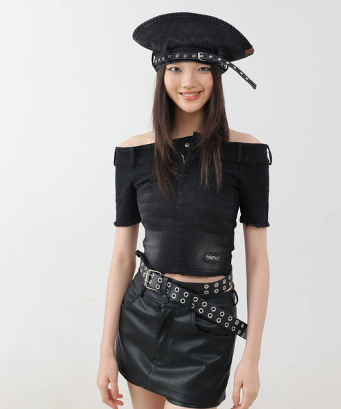 Denim Belt Visor