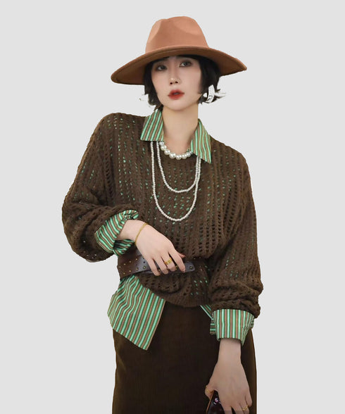 Loose Mesh Knit Sweater