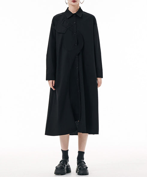 Curved Line Shirt Dress