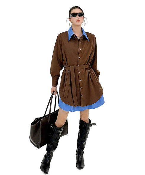 Bicolor Zip Top & Skirt Co-ord