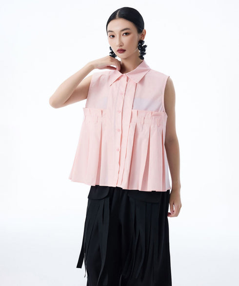 Nivelle Pleat Blouse