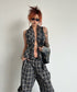 Plaid Vest Top & Cargo Wide Pants Series