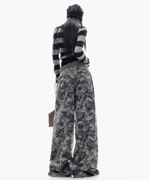 Cable Stripe VNeck Top