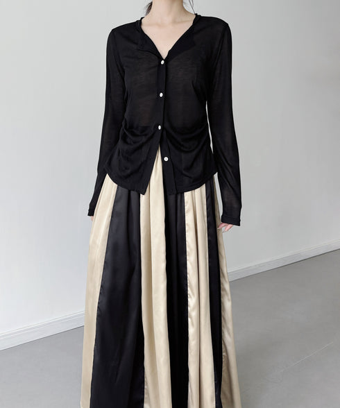 Soft Twist Button Cardigan