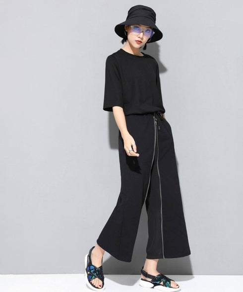 Center Zip Wide Pants