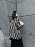 Geometric Pattern Knit Sweater