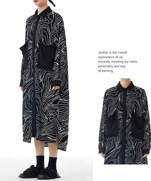 Contour Line Pocket Dress