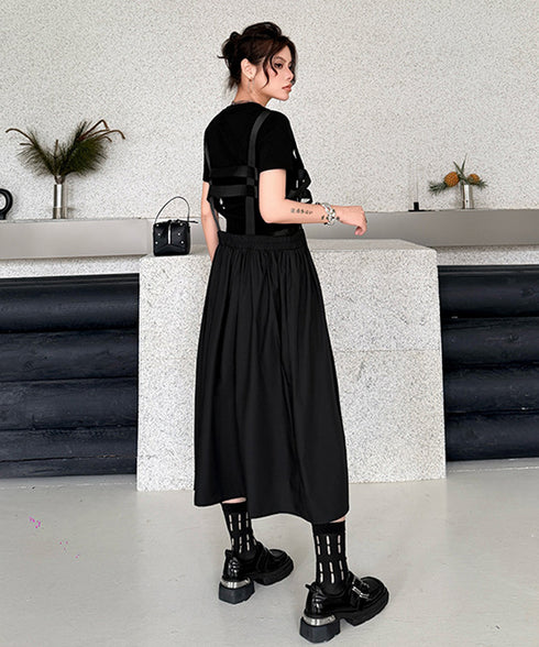Strap Zip Volume Dress