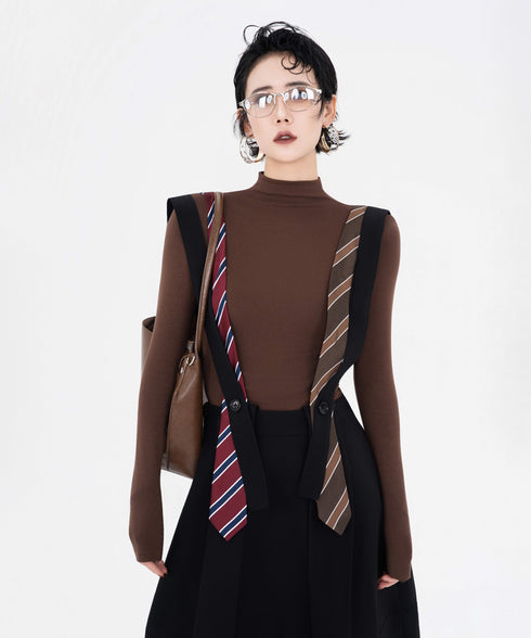 Tie Detail Apron Skirt