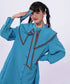 Check Sailor Tie Shirt Dress