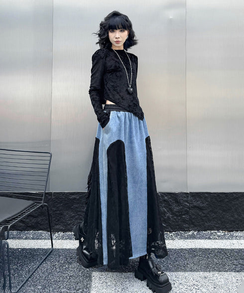 Velvet Edge Structured Long Sleeve Top