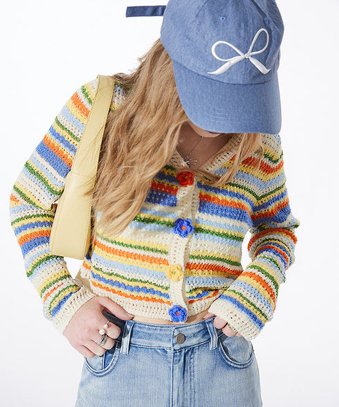 Bloom Stripe Cardigan