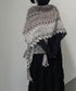 Multi Pattern Knit Cape