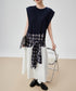 Layered Check Design Dress