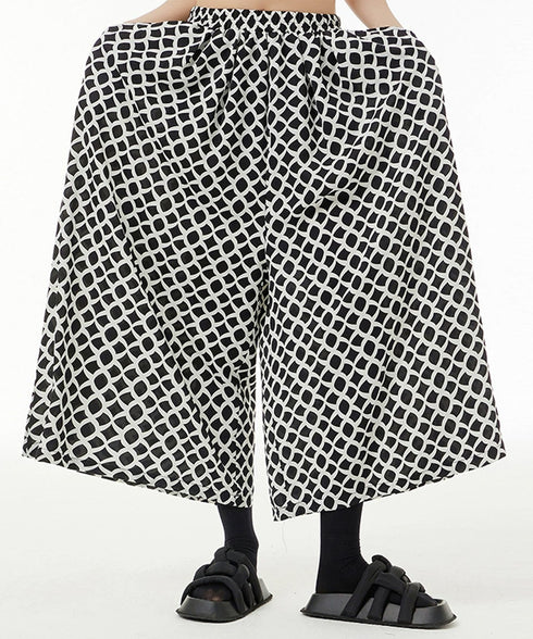 Geometric Pattern Wide Pants
