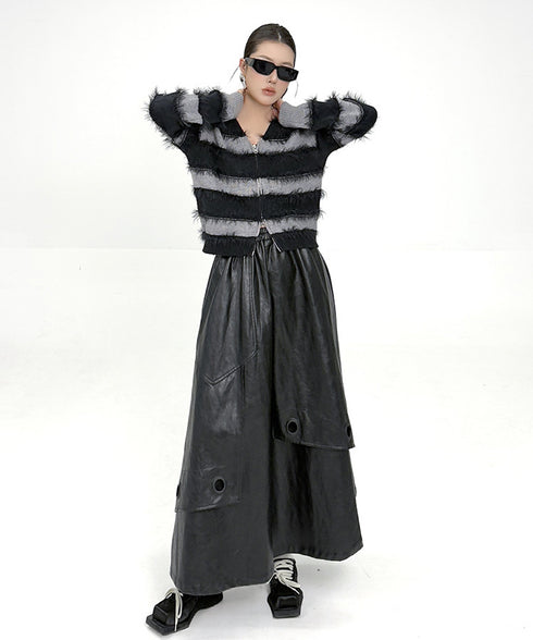 Bicolor Zip Top & Skirt Co-ord