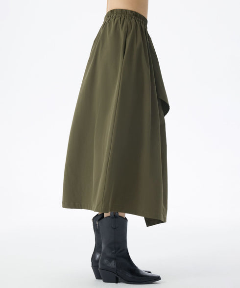 Layered Button Design Skirt