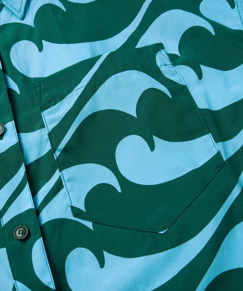 Wave Pattern Short Sleeve Shirt