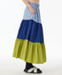 Color Block Tiered Maxi Skirt