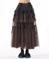 Tiered Mesh Belt Skirt